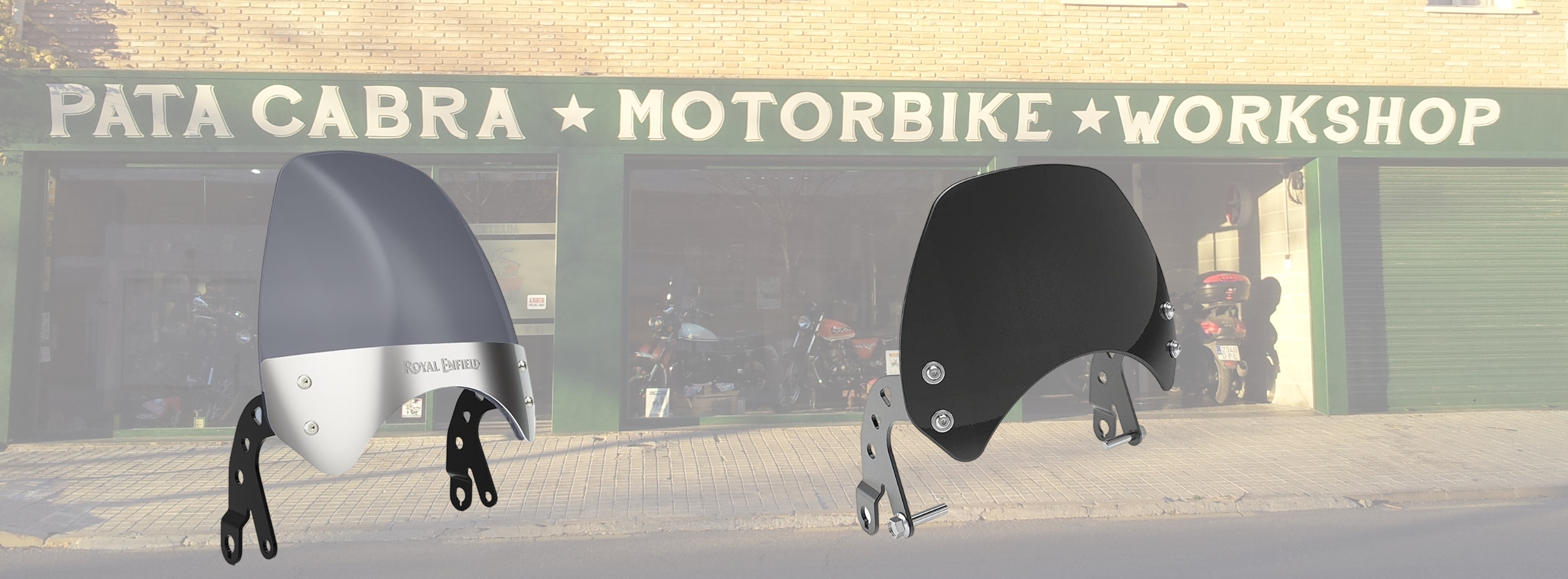 cúpulas para royal enfield continental gt e interceptor, ya disponibles en la tienda física y web de Patacabra, distribuidor oficial de Royal Enfield en Toledo